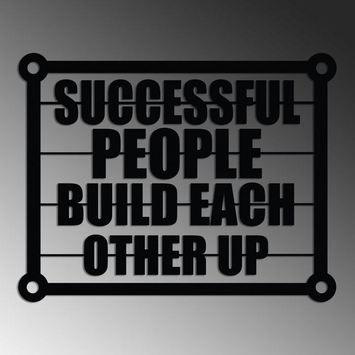 Wallity Successful Build Escultura de Pared Negra
